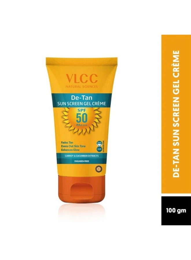 VLCC Gold Facial Kit (60gm) & De Tan SPF 50 PA+++ Sun Screen Gel (100gm), White - Image 3